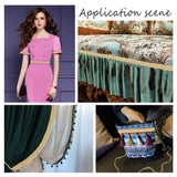 1 Bag 10 Yards Gold Braid Lace Trim 3/8 Inch Wide Polyester Woven Gimp Braid Trim Centipede Decorated Lace Ribbon for Costume DIY Crafts Sewing Jewellery Making Home Decoration Golden