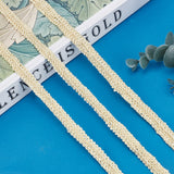 1 Bag 10 Yards Gold Braid Lace Trim 3/8 Inch Wide Polyester Woven Gimp Braid Trim Centipede Decorated Lace Ribbon for Costume DIY Crafts Sewing Jewellery Making Home Decoration Golden