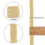 1 Bag 10 Yards Gold Braid Lace Trim 3/8 Inch Wide Polyester Woven Gimp Braid Trim Centipede Decorated Lace Ribbon for Costume DIY Crafts Sewing Jewellery Making Home Decoration Golden