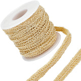 1 Bag 10 Yards Gold Braid Lace Trim 3/8 Inch Wide Polyester Woven Gimp Braid Trim Centipede Decorated Lace Ribbon for Costume DIY Crafts Sewing Jewellery Making Home Decoration Golden