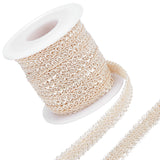 1 Bag 10 Yards Gold Braid Lace Trim 3/8 inch Wide Polyester Woven Gimp Braid Trim Centipede Decorated Lace Ribbon for Costume DIY Crafts Sewing Jewellery Making Home Decoration Beige