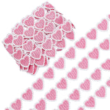 1 Bag 5 Yards 23mm Pink Heart Lace Trim Heart-Shaped Embroidered Woven Ribbon White Edging Trimmings Applique for DIY Sewing Crafts Clothing Curtain Hat Bags Embellishments for Valentine's Day