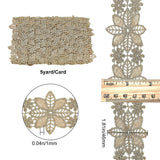 1 Bag 5 Yards Gold Metaillic Embroidery Lace Trim 1.8 Flower Craft Lace Venice Fringe Trim Glitter Edge Trimmings Decorated Gimp Fabric for DIY Sewing Crafts Wedding Dress Cake Fringe