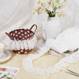 1 Bag 11 Yards White Double-Layer Pleated Chiffon Lace Trim 5cm Wide 2-Layer Gathered Ruffle Trim Edging Tulle Trimmings Fabric Ribbon for Home DIY Sewing Crafts Costume Pillowcase Embellishments