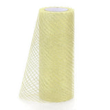 5 Roll Glitter Deco Mesh Ribbons, Tulle Fabric, for Wedding Party Decoration, Skirts Decoration Making, Light Yellow, 5.9 inch(15cm),  10yards/roll