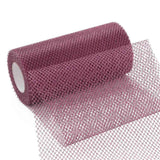 5 Roll Glitter Deco Mesh Ribbons, Tulle Fabric, Rhombus Mesh Tulle Fabric, for Wedding Party Decoration, Skirts Decoration Making, Dark Red, 5.86~5.94 inch(14.9~15.1cm),  10yards/roll
