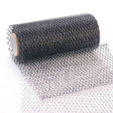 5 Roll Glitter Deco Mesh Ribbons, Tulle Fabric, Rhombus Mesh Tulle Fabric, for Wedding Party Decoration, Skirts Decoration Making, Black, 5.86~5.94 inch(14.9~15.1cm),  10yards/roll