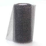 5 Roll Glitter Deco Mesh Ribbons, Tulle Fabric, Rhombus Mesh Tulle Fabric, for Wedding Party Decoration, Skirts Decoration Making, Black, 5.86~5.94 inch(14.9~15.1cm),  10yards/roll