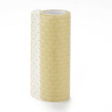 5 Roll Glitter Deco Mesh Ribbons, Tulle Fabric, for Wedding Party Decoration, Skirts Decoration Making, Beige, 5.90~5.94 inch(15~15.1cm),  10yards/roll