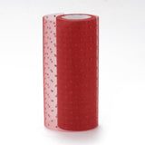 5 Roll Glitter Deco Mesh Ribbons, Tulle Fabric, for Wedding Party Decoration, Skirts Decoration Making, Red, 5.90~5.94 inch(15~15.1cm),  10yards/roll