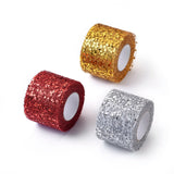 5 Roll Glitter Sequin Deco Mesh Ribbons, Tulle Fabric, Tulle Roll Spool Fabric For Skirt Making, Mixed Color, 2 inch(5cm), about 10yards/roll(9.144m/roll)