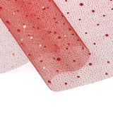 5 Roll Glitter Sequin Deco Mesh Ribbons, Tulle Fabric, Tulle Roll Spool Fabric For Skirt Making, Red, 11 inch(28cm), about 5yards/roll(4.572m/roll)