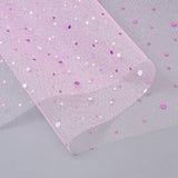 5 Roll Glitter Sequin Deco Mesh Ribbons, Tulle Fabric, Tulle Roll Spool Fabric For Skirt Making, Pearl Pink, 11 inch(28cm), about 5yards/roll(4.572m/roll)