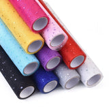 5 Roll Glitter Sequin Deco Mesh Ribbons, Tulle Fabric, Tulle Roll Spool Fabric For Skirt Making, Mixed Color, 11 inch(28cm), about 5yards/roll(4.572m/roll)