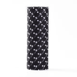 5 Roll Polka Dot Deco Mesh Ribbons, Tulle Fabric, Tulle Roll Spool Fabric For Skirt Making, Black, 6 inch(15cm), about 10yards/roll(9.144m/roll)