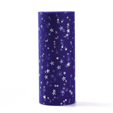 5 Roll Glitter Sequin Deco Mesh Ribbons, Tulle Fabric, Tulle Roll Spool Fabric For Skirt Making, Moon & Star Pattern, Royal Blue, 6 inch(15cm), about 25yards/roll(22.86m/roll)