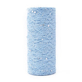 5 Roll Glitter Sequin Deco Mesh Ribbons, Tulle Fabric, for Wedding Party Decoration, Skirts Decoration Making, Light Blue, 6 inch(150mm), 10yards/roll