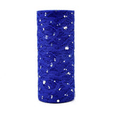5 Roll Glitter Sequin Deco Mesh Ribbons, Tulle Fabric, for Wedding Party Decoration, Skirts Decoration Making, Royal Blue, 6 inch(150mm), 10yards/roll