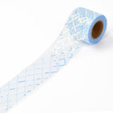 2 Roll Polyester Tulle Roll Ribbon, with Gleaming Sequin, for Wedding decor, Party Banquet Decor, DIY Craft, Light Blue, 2-3/8 inch(60mm), 10 yards(9.14m)/roll