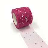 5 Roll Glitter Sequin Deco Mesh Ribbons, Tulle Fabric, Tulle Roll Spool Fabric For Skirt Making, Medium Violet Red, 2 inch(5cm), about 25yards/roll(22.86m/roll)