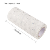 5 Roll Glitter Sequin Deco Mesh Ribbons, Tulle Fabric, Tulle Roll Spool Fabric For Skirt Making, WhiteSmoke, 6 inch(15cm), about 25yards/roll(22.86m/roll)