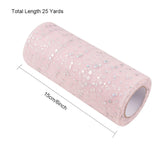 5 Roll Glitter Sequin Deco Mesh Ribbons, Tulle Fabric, Tulle Roll Spool Fabric For Skirt Making, Misty Rose, 6 inch(15cm), about 25yards/roll(22.86m/roll)