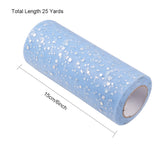 5 Roll Glitter Sequin Deco Mesh Ribbons, Tulle Fabric, Tulle Roll Spool Fabric For Skirt Making, Light Sky Blue, 6 inch(15cm), about 25yards/roll(22.86m/roll)