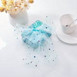 5 Roll Star Sequin Deco Mesh Ribbons, Tulle Fabric, Tulle Roll Spool Fabric For Skirt Making, Aquamarine, 6 inch(15.24cm), about 10yards/roll(9.144m/roll).