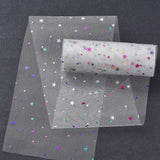 5 Roll Star Sequin Deco Mesh Ribbons, Tulle Fabric, Tulle Roll Spool Fabric For Skirt Making, Dark Gray, 6 inch(15.24cm), about 10yards/roll(9.144m/roll).