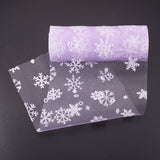 5 Roll Snowflake Deco Mesh Ribbons, Tulle Fabric, Tulle Roll Spool Fabric For Skirt Making, Violet, 6 inch(15cm), about 10yards/roll(9.144m/roll)