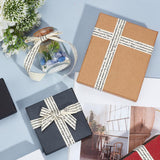 1 Roll Words Printed Cotton Ribbon, Black, 5/8 inch(15mm), about 20yards/roll(18.28m/roll)