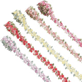 5 Colors Floral Lace Trim Rose Flower Ribbon Trim Decorating Embroidered Trim Polyester Trim Ribbon for Wedding Appliques Sewing Craft Upholstery Curtain Dolls, 20mm/0.78 Wide, 5 Yards