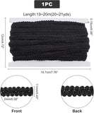21 Yards Gimp Braid Trim 11mm/0.43 Polyester Woven Braid Trim Fabric Gimp Trim Ribbon for Costume DIY Crafts Sewing Upholstery Home Decoration Accessories, Black