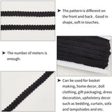 21 Yards Gimp Braid Trim 11mm/0.43 Polyester Woven Braid Trim Fabric Gimp Trim Ribbon for Costume DIY Crafts Sewing Upholstery Home Decoration Accessories, Black