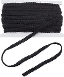 21 Yards Gimp Braid Trim 11mm/0.43 Polyester Woven Braid Trim Fabric Gimp Trim Ribbon for Costume DIY Crafts Sewing Upholstery Home Decoration Accessories, Black