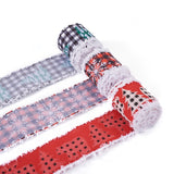 3 Rolls 3 Style Polyester Ribbons, Garment Accessories, Tartan Pattern, Christmas Theme, Mixed Color, 2-1/2 inch(65mm), 5 yards/roll, 1roll/style