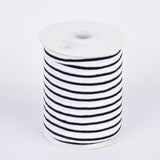 1 Roll Single Face Velvet Ribbon, White, 3/8 inch(9.5~10mm), about 50yards/roll(45.72m/roll)