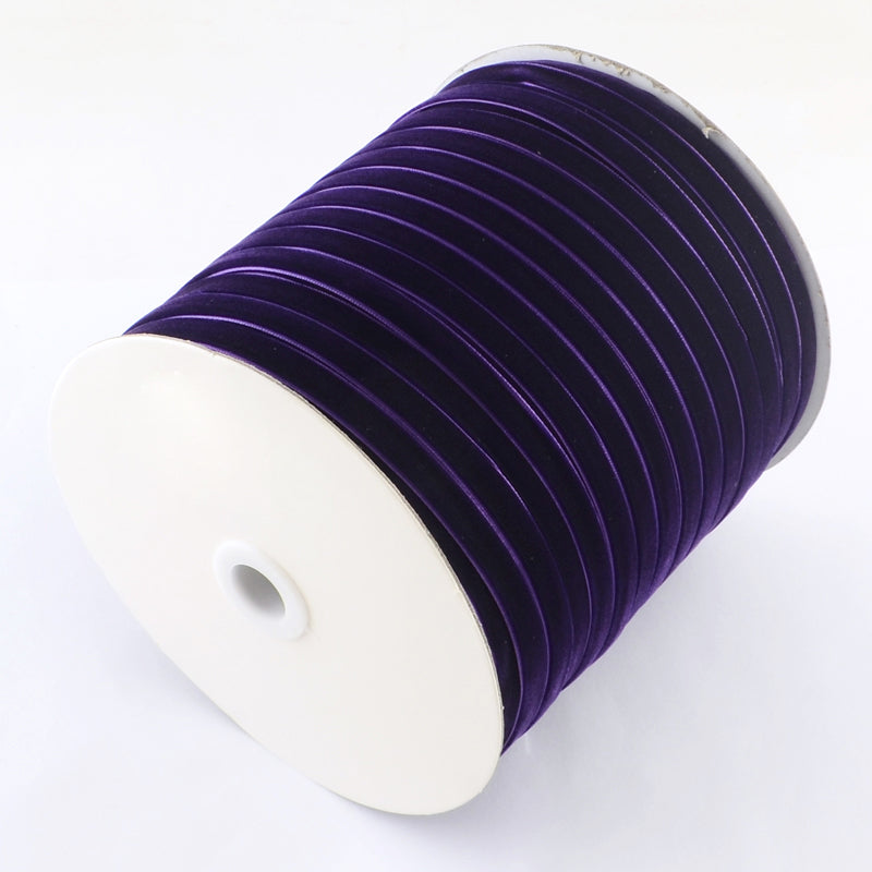 CRASPIRE 1 Roll Polyester Velvet Ribbon for Gift Packing and