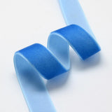 1 Roll Polyester Velvet Ribbon for Gift Packing and Festival Decoration, Deep Sky Blue, 2 inch(50mm), about 20yards/roll(18.29m/roll)
