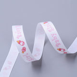5 Roll Baby Shower Ornaments Decorations Word Baby Girl Printed Polyester Grosgrain Ribbons, Pearl Pink, 5/8 inch(16mm), about 20yards/roll(18.29m/roll)
