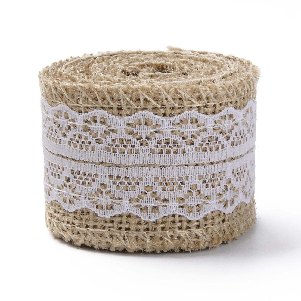 5 Roll 1/4 inch Tan Burlap Ribbon Hessian Ribbon Jute Ribbon for Craft  Making