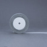 250Yards (10 rolls X 25yd) 3/8-inch Wide Premium Glitter Metallic Sparkle Fabric Ribbon for Wedding, Holiday, Home Decoration, Gift Wrap (Silver)