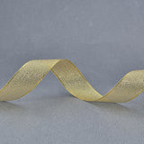 125Yards (5 rolls X 25yd) 1-inch Wide Premium Glitter Metallic Sparkle Fabric Ribbon for Wedding, Holiday, Home Decoration, Gift Wrap (Gold)