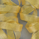 125Yards (5 rolls X 25yd) 1-inch Wide Premium Glitter Metallic Sparkle Fabric Ribbon for Wedding, Holiday, Home Decoration, Gift Wrap (Gold)