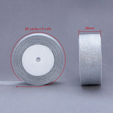 3 Roll Gradient Rainbow Color Polyester Chiffon Ribbon, for Craft Bows Gift Wrapping Wedding Decoration, Light Steel Blue, 1 inch(25mm), about 24.06 Yards(22m)/Roll
