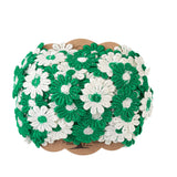 1 Roll Colorful Polyester Lace Trim, Daisy Pattern, Light Sea Green, 1(25mm), 15yards(13.72m/roll)
