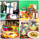 1 Set 2Rolls 2 Styles Stripe Pattern Printed Polyester Grosgrain Ribbon, for DIY Bowknot Accessories, Colorful, 1roll/style