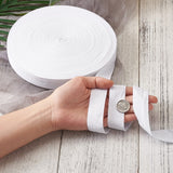 45 m Cotton Twill Tape Ribbons, Herringbone Ribbons, for Sewing Craft, White, 1 inch(25mm)