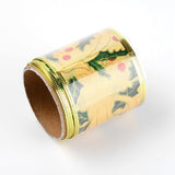 1 Roll Single Face Satin Ribbon, Polyester Ribbon, Flower Pattern, Hot Pink, 1 inch(25mm), about 50yards/roll(45.72m/roll)