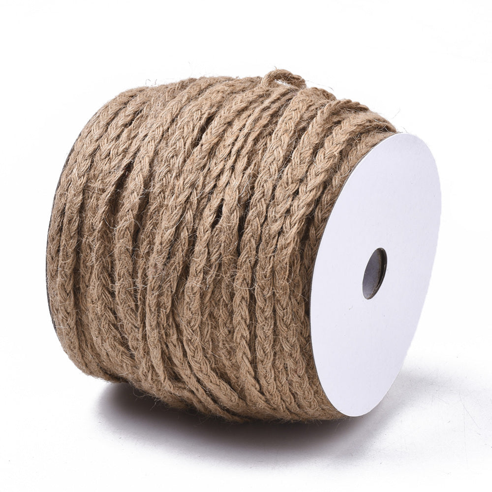 5M/Roll Natural Jute Burlap Hessian Ribbon Wedding Birthday Party Wrapping  Tape Decorations DIY Scrapbooking Crafts Gift